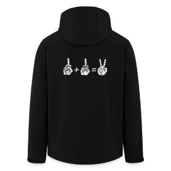 Peace Zeichen shirt Geschenk Friede Mittelfinger - Recycelte Männer Softshell-Jacke von Stanley/Stella - Schwarz - Hinten - AI Model Male 185 light (185cm)