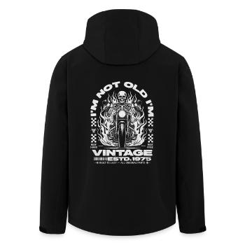Millésime 1975 Né Moto Cadeau d’anniversaire - Veste softshell homme en polyester recyclé Stanley/Stella - noir - Dos - AI Model Male 185 light (185cm)