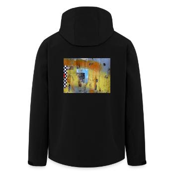StreetArt aus Köln / Cologne Ehrenfeld #1 - Recycelte Männer Softshell-Jacke von Stanley/Stella - Schwarz - Hinten - AI Model Male 185 light (185cm)