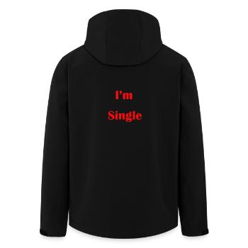 i am single - Men’s Recycled Softshell Jacket by Stanley/Stella - black - Back - AI Model Male 185 light (185cm)