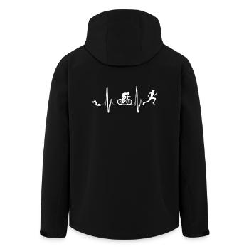 Triathlon Tshirt Geschenk Evolution Männer - Recycelte Männer Softshell-Jacke von Stanley/Stella - Schwarz - Hinten - AI Model Male 185 light (185cm)