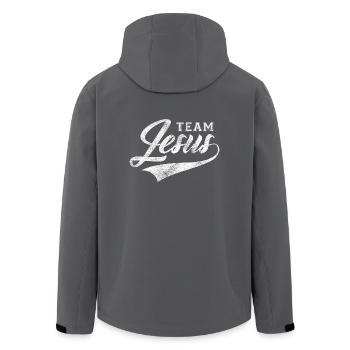 Cadeau Jésus-Christ Chrétien Religion - Veste softshell homme en polyester recyclé Stanley/Stella - noir - Dos - AI Model Male 185 light (185cm)
