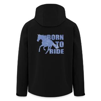 Born To Ride Born To Riding Horse Rider - Men’s Recycled Softshell Jacket by Stanley/Stella - black - Back - AI Model Male 185 light (185cm)