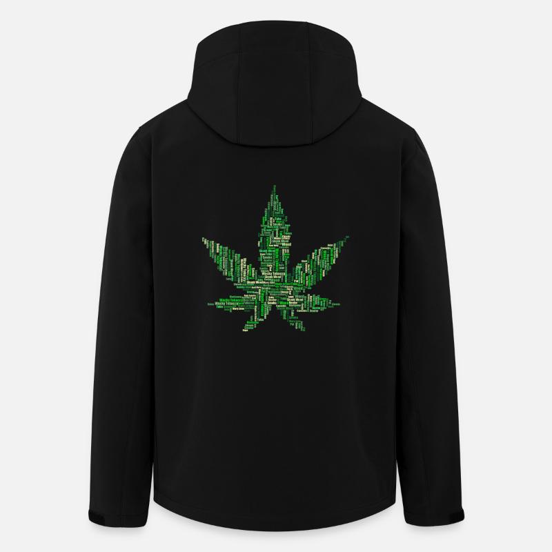 Hanfblatt Schriftzug Geschenk Geschenkidee - Recycelte Männer Softshell-Jacke von Stanley/Stella - Schwarz