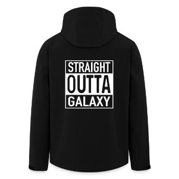 Straight OUTTA Galaxy - Recycelte Männer Softshell-Jacke von Stanley/Stella - Schwarz - Hinten - AI Model Male 185 light (185cm)