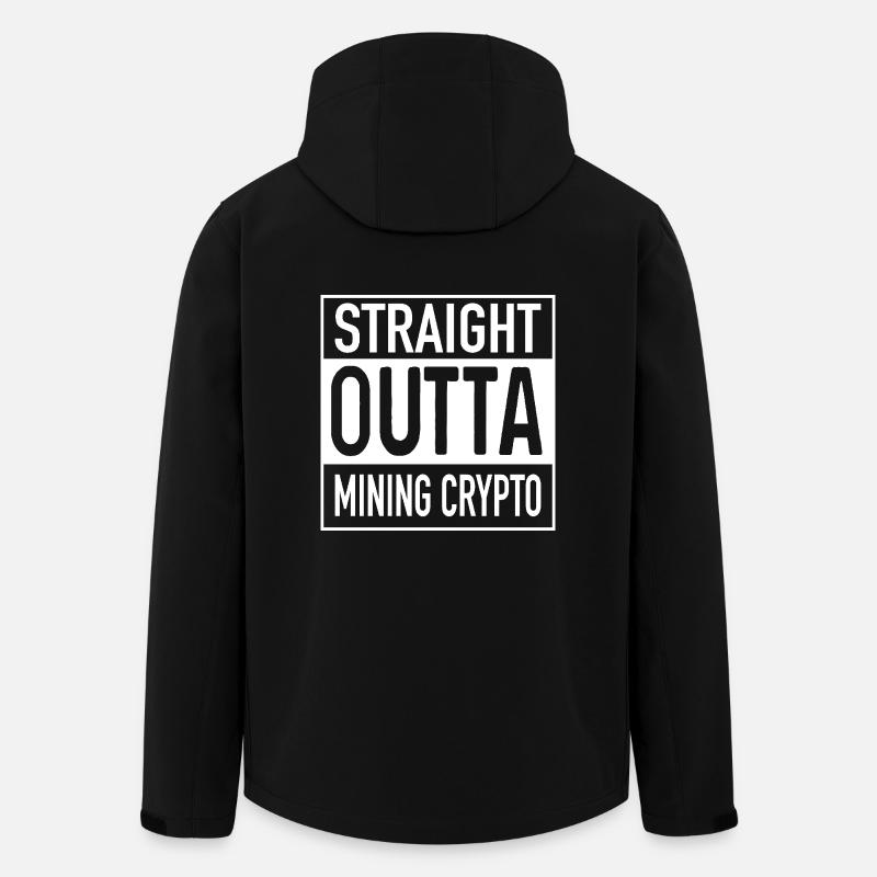 Straight OUTTA Mining Cypto - Veste softshell homme en polyester recyclé Stanley/Stella - noir