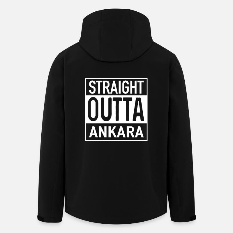 Straight OUTTA ANKARA - Recycelte Männer Softshell-Jacke von Stanley/Stella - Schwarz