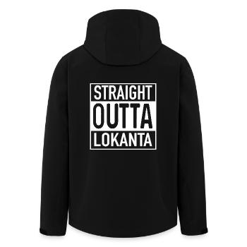 Straight OUTTA Lokanta - Recycelte Männer Softshell-Jacke von Stanley/Stella - Schwarz - Hinten - AI Model Male 185 light (185cm)