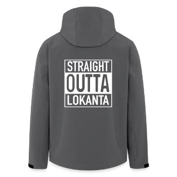 Straight OUTTA Lokanta - Recycelte Männer Softshell-Jacke von Stanley/Stella - Anthrazit - Hinten - AI Model Male 185 light (185cm)