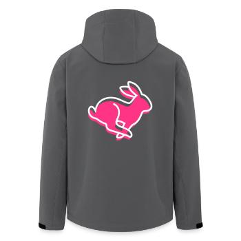 Ein laufender Hase - Recycelte Männer Softshell-Jacke von Stanley/Stella - Schwarz - Hinten - AI Model Male 185 light (185cm)