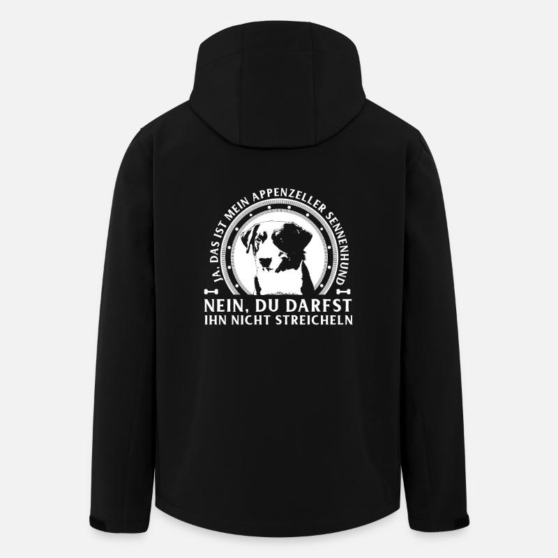 Appenzeller-Nicht Streicheln - Recycelte Männer Softshell-Jacke von Stanley/Stella - Schwarz