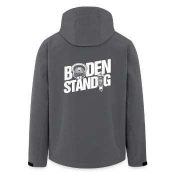 BODENSTÄNDIG - Recycelte Männer Softshell-Jacke von Stanley/Stella - Schwarz - Hinten - AI Model Male 185 light (185cm)