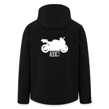 Addict Geschenk Superbike SBK Motorrad shirt - Recycelte Männer Softshell-Jacke von Stanley/Stella - Schwarz - Hinten - AI Model Male 185 light (185cm)