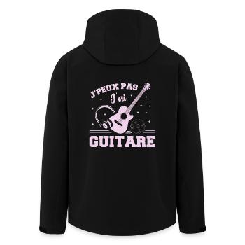 Ich kann keine Gitarre haben - Recycelte Männer Softshell-Jacke von Stanley/Stella - Schwarz - Hinten - AI Model Male 185 light (185cm)