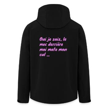 Blague - Veste softshell homme en polyester recyclé Stanley/Stella - noir - Dos - AI Model Male 185 light (185cm)