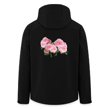 rosen roses blumen flowers garten garden3 - Recycelte Männer Softshell-Jacke von Stanley/Stella - Schwarz - Hinten - AI Model Male 185 light (185cm)