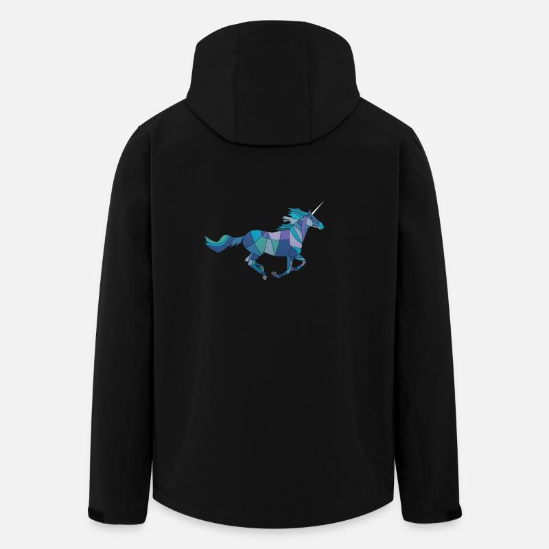 Eisblaues Einhorn sucht einen neues Besitzer - Recycelte Männer Softshell-Jacke von Stanley/Stella - Schwarz