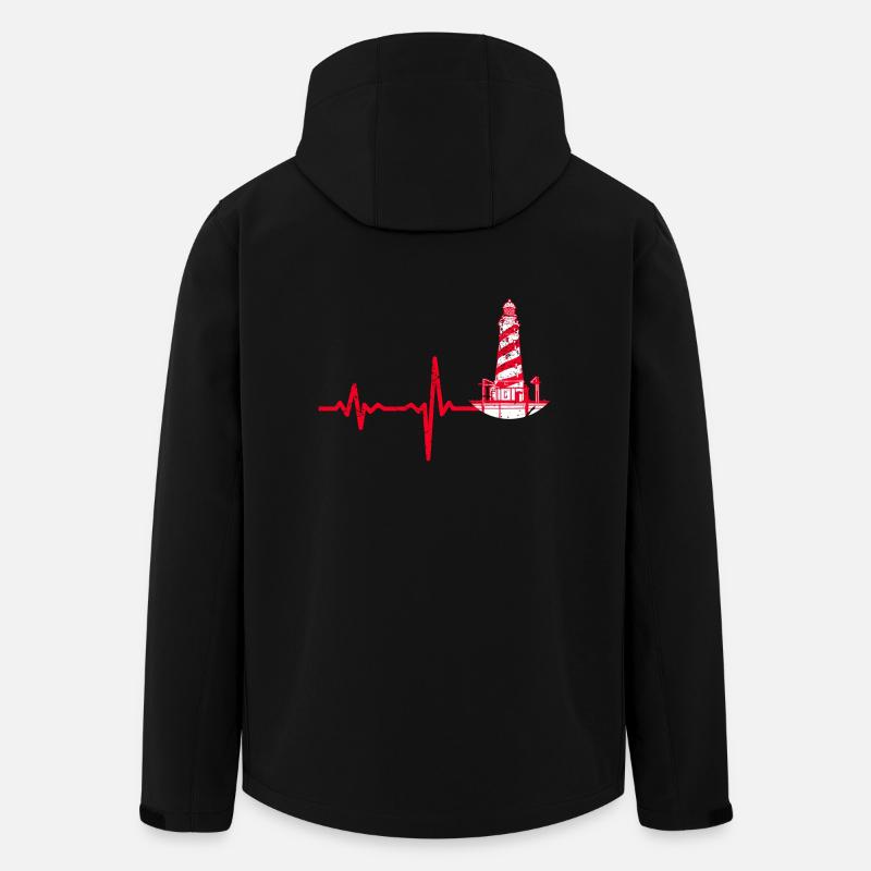 Cadeau Phare Heartbeat - Veste softshell homme en polyester recyclé Stanley/Stella - noir