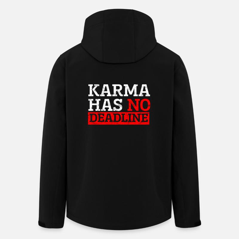 Karma hat keine Deadline - Recycelte Männer Softshell-Jacke von Stanley/Stella - Schwarz
