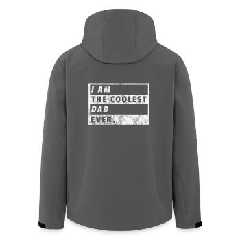 Gift Best Dad Father Father's Day Daddy - Men’s Recycled Softshell Jacket by Stanley/Stella - anthracite - Back - AI Model Male 185 light (185cm)
