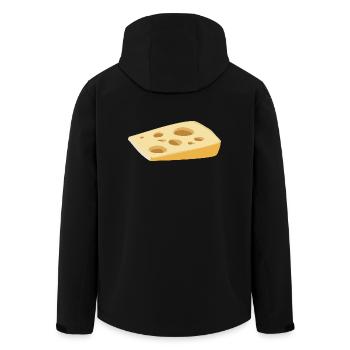 cheese kaese milk milk cow cow2 - Men’s Recycled Softshell Jacket by Stanley/Stella - black - Back - AI Model Male 185 light (185cm)