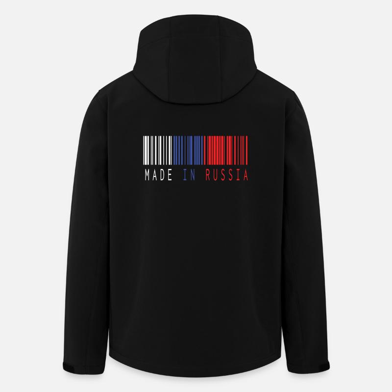 FAIT EN RUSSIE BARCODE - Veste softshell homme en polyester recyclé Stanley/Stella - noir