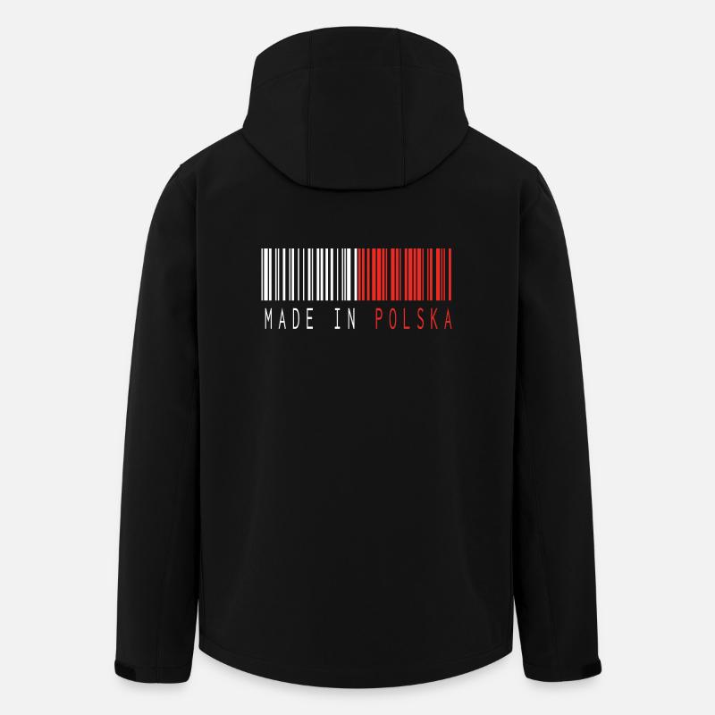 MADE IN POLSKA BARCODE - Men’s Recycled Softshell Jacket by Stanley/Stella - black