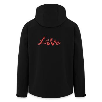 Love - I love you Füße Hände Abdruck Geschenk - Recycelte Männer Softshell-Jacke von Stanley/Stella - Schwarz - Hinten - AI Model Male 185 light (185cm)