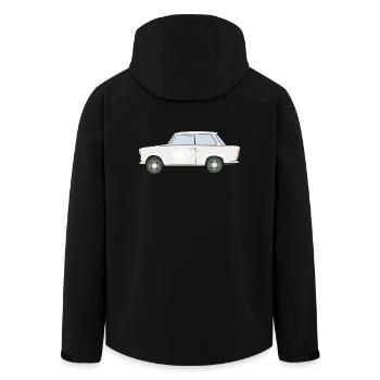 Trabi, Transnt aus der DDR - Recycelte Männer Softshell-Jacke von Stanley/Stella - Schwarz - Hinten - AI Model Male 185 light (185cm)