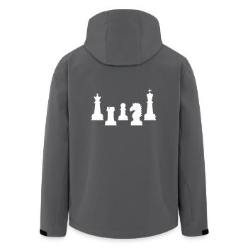 Pièce d'échecs échiquier cadeau joueur d'échecs - Veste softshell homme en polyester recyclé Stanley/Stella - charbon - Dos - AI Model Male 185 light (185cm)