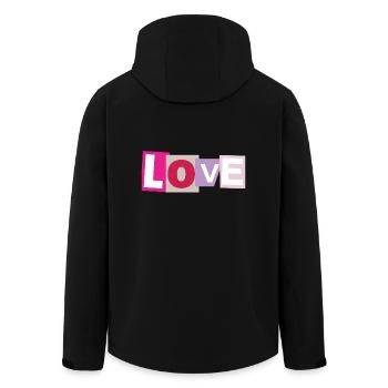 Love - Veste softshell homme en polyester recyclé Stanley/Stella - noir - Dos - AI Model Male 185 light (185cm)