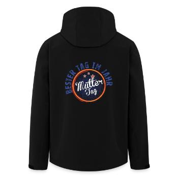 Muttertag! - Recycelte Männer Softshell-Jacke von Stanley/Stella - Schwarz - Hinten - AI Model Male 185 light (185cm)