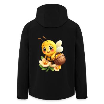Costume d’abeille Miel Apiculteur Cadeau Mignon Abeille - Veste softshell homme en polyester recyclé Stanley/Stella - noir - Dos - AI Model Male 185 light (185cm)