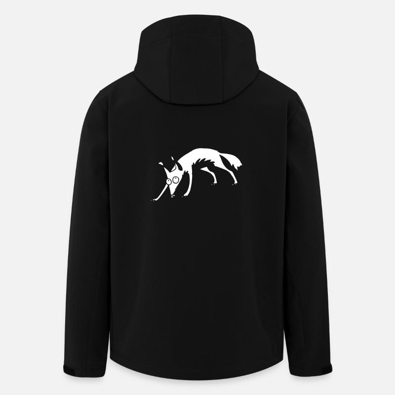 renard blanc no 2 - Veste softshell homme en polyester recyclé Stanley/Stella - noir