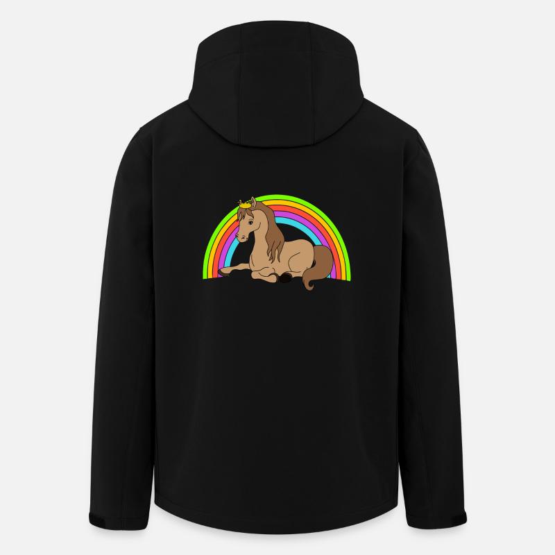 Pferd - Recycelte Männer Softshell-Jacke von Stanley/Stella - Schwarz