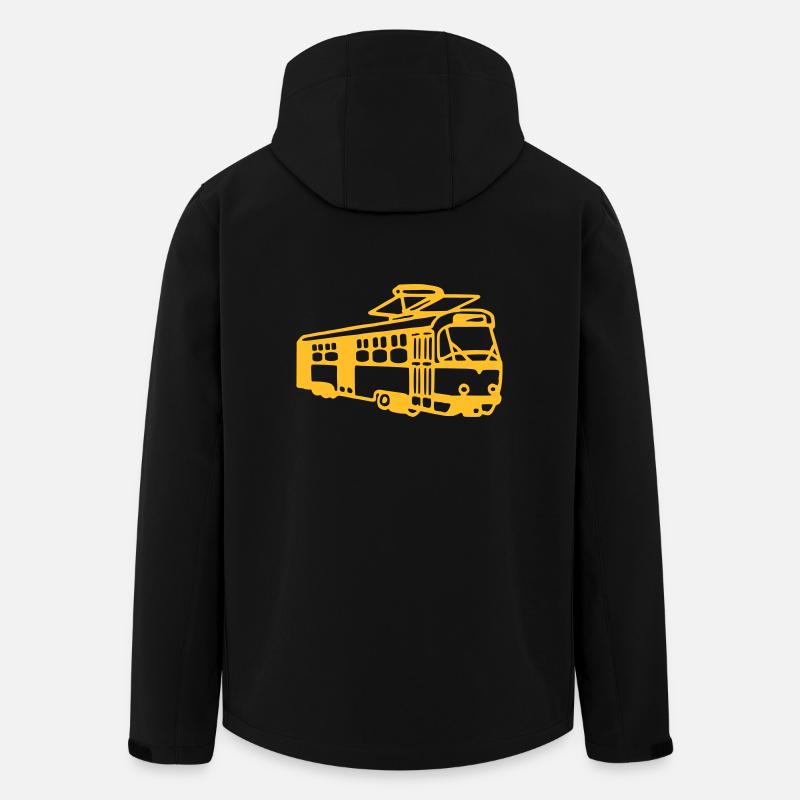 Tram - Train - Railway - Men’s Recycled Softshell Jacket by Stanley/Stella - black