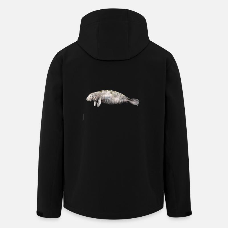 Manati - Manatee - Lamantin - Recycelte Männer Softshell-Jacke von Stanley/Stella - Schwarz
