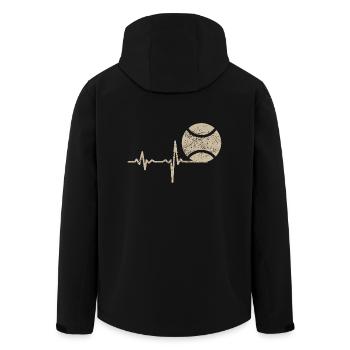 Geschenk Heartbeat Tennis - Recycelte Männer Softshell-Jacke von Stanley/Stella - Schwarz - Hinten - AI Model Male 185 light (185cm)