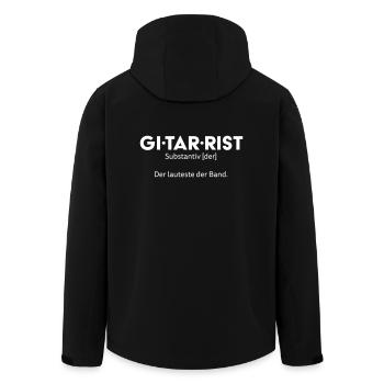 Gitarrist - Recycelte Männer Softshell-Jacke von Stanley/Stella - Schwarz - Hinten - AI Model Male 185 light (185cm)