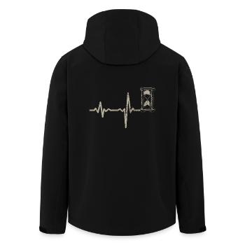 Cadeau Heartbeat Hourglass - Veste softshell homme en polyester recyclé Stanley/Stella - noir - Dos - AI Model Male 185 light (185cm)