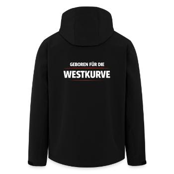 Geboren für die Westkurve - Recycelte Männer Softshell-Jacke von Stanley/Stella - Schwarz - Hinten - AI Model Male 185 light (185cm)