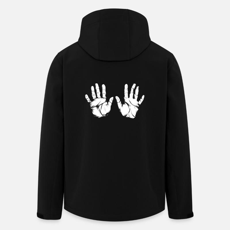 Handabdrücke - Recycelte Männer Softshell-Jacke von Stanley/Stella - Schwarz