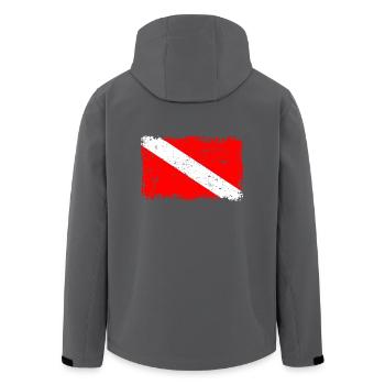Drapeau de plongeur - Veste softshell homme en polyester recyclé Stanley/Stella - noir - Dos - AI Model Male 185 light (185cm)