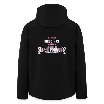 Directrice super pouvoir cadeau - Veste softshell homme en polyester recyclé Stanley/Stella - noir - Dos - AI Model Male 185 light (185cm)