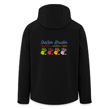 Grosser Bruder Großer Bruder T-Shirt - Recycelte Männer Softshell-Jacke von Stanley/Stella - Schwarz - Hinten - AI Model Male 185 light (185cm)