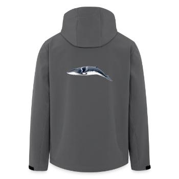 Minke - Petit rorqual - baleine Minke - Veste softshell homme en polyester recyclé Stanley/Stella - noir - Dos - AI Model Male 185 light (185cm)