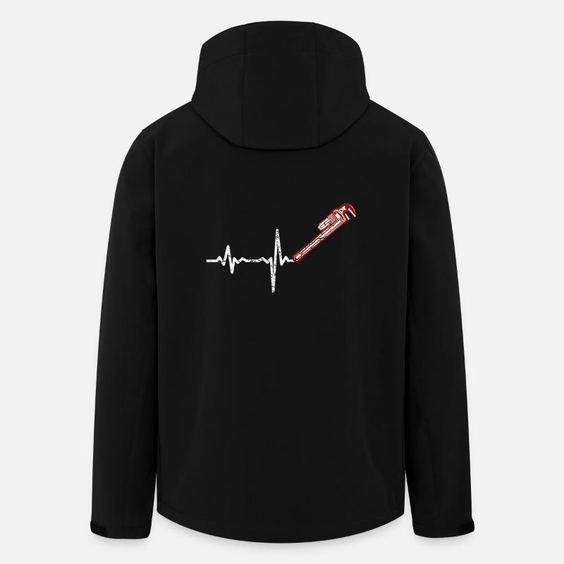 Shirt Geschenk Heartbeat Klempner - Recycelte Männer Softshell-Jacke von Stanley/Stella - Schwarz