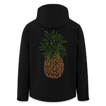 Geometrische Ananas - Recycelte Männer Softshell-Jacke von Stanley/Stella - Schwarz - Hinten - AI Model Male 185 light (185cm)
