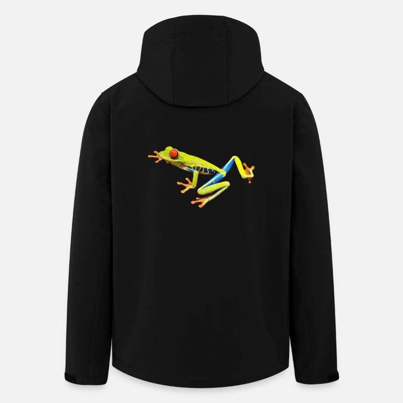 grenouille grenouille yeux rouges - Veste softshell homme en polyester recyclé Stanley/Stella - noir