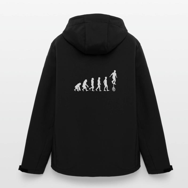 Evolution Einrad Geschenk Unicycle Einradfahrer Recycelte Männer Softshell-Jacke von Stanley/Stella